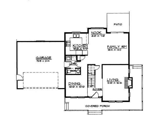 Dream House Plan - Country Floor Plan - Main Floor Plan #997-26