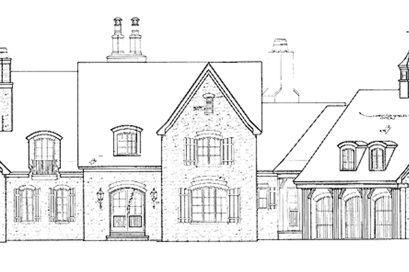 House Blueprint - Country Exterior - Front Elevation Plan #453-402