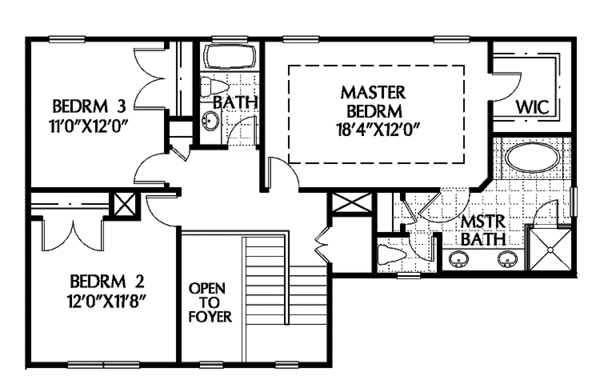 Dream House Plan - Country Floor Plan - Upper Floor Plan #999-81