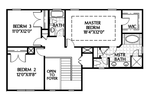 Architectural House Design - Country Floor Plan - Upper Floor Plan #999-81