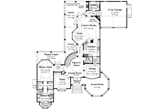 Floor Plan - Main Floor for Victorian House Plan #930-165 - 4 bed, 3.5 bath