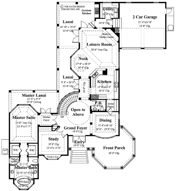 Architectural House Design - Victorian Floor Plan - Main Floor Plan #930-165