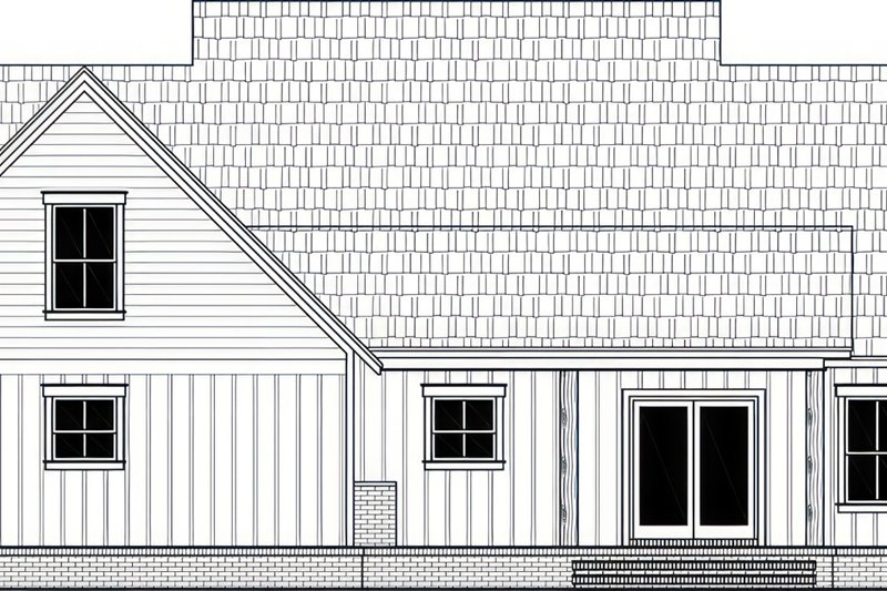 Home Plan - Exterior - Rear Elevation for Country House Plan #21-677 - 3 bed, 2 bath