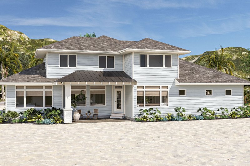 Architectural House Design - Exterior - Rear Elevation for Cottage House Plan #455-210 - 4 bed, 3 bath