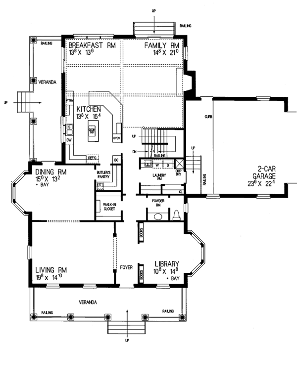 Dream House Plan - Traditional Floor Plan - Main Floor Plan #72-967