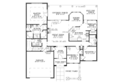 Mediterranean Style House Plan - 3 Beds 2 Baths 2095 Sq/Ft Plan #17-2925 