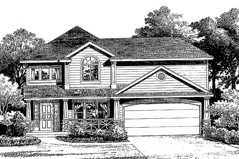 House Blueprint - Traditional Exterior - Front Elevation Plan #308-251