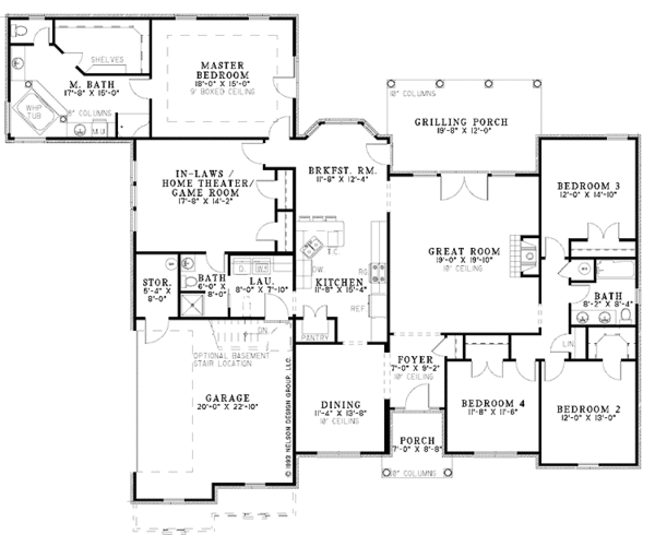 Architectural House Design - Classical Floor Plan - Main Floor Plan #17-2770