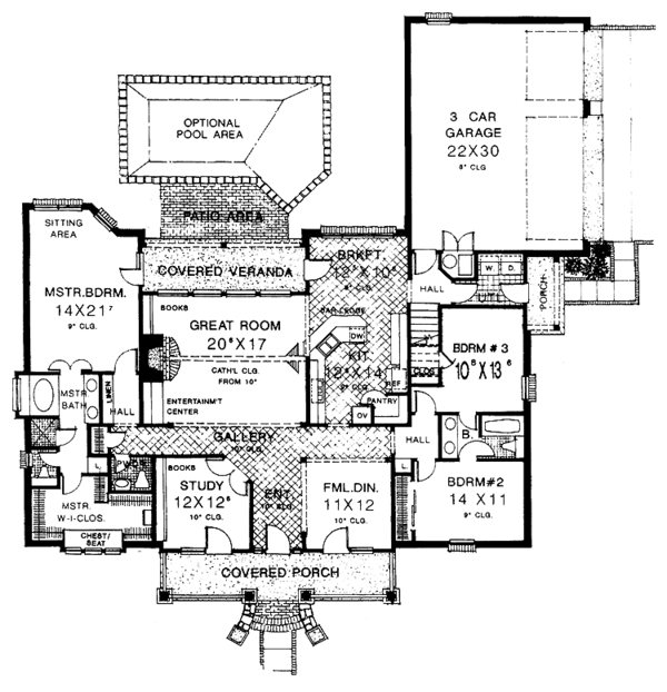 Home Plan - Colonial Floor Plan - Main Floor Plan #310-1116