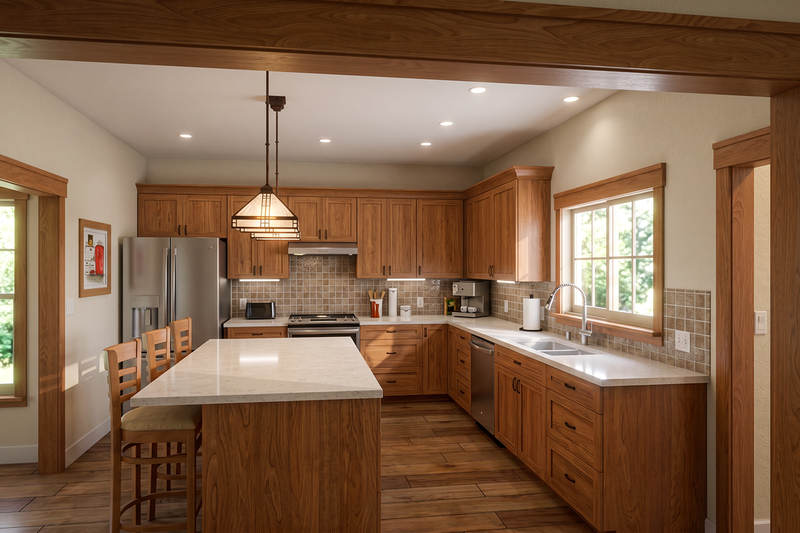 Architectural House Design - Interior - Kitchen for Craftsman House Plan #1099-23 - 3 bed, 2 bath