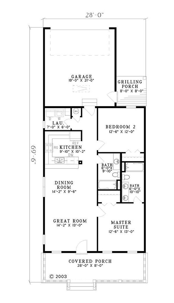 Southern Floor Plan - Main Floor Plan #17-554