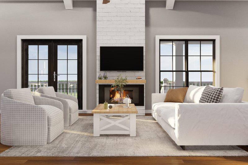 House Blueprint - Interior - Family Room for Farmhouse House Plan #923-348 - 3 bed, 2.5 bath