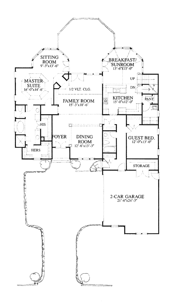 Home Plan - European Floor Plan - Main Floor Plan #429-274