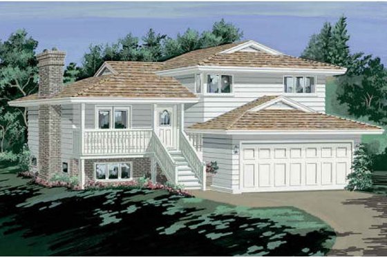 Exterior - Front Elevation for Traditional House Plan #47-124 - 3 bed, 2 bath