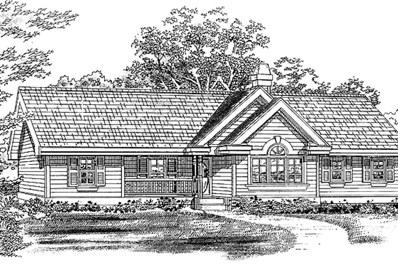 House Plan Design - Country Exterior - Front Elevation Plan #47-882