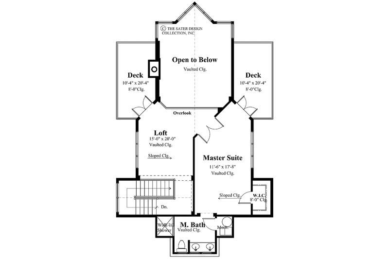 Dream House Plan - Floor Plan - Upper Floor for Mediterranean House Plan #930-149 - 2 bed, 2.5 bath
