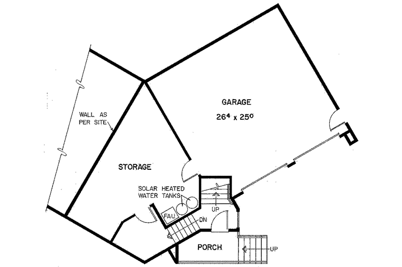 House Blueprint - Floor Plan - Upper Floor for Contemporary House Plan #60-816 - 3 bed, 2 bath