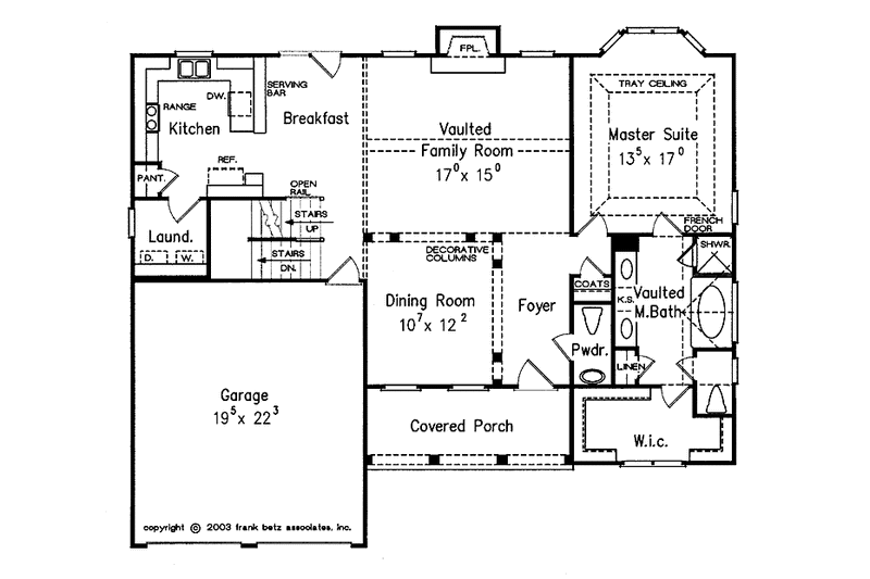Home Plan - Floor Plan - Main Floor for Craftsman House Plan #927-173 - 3 bed, 2.5 bath
