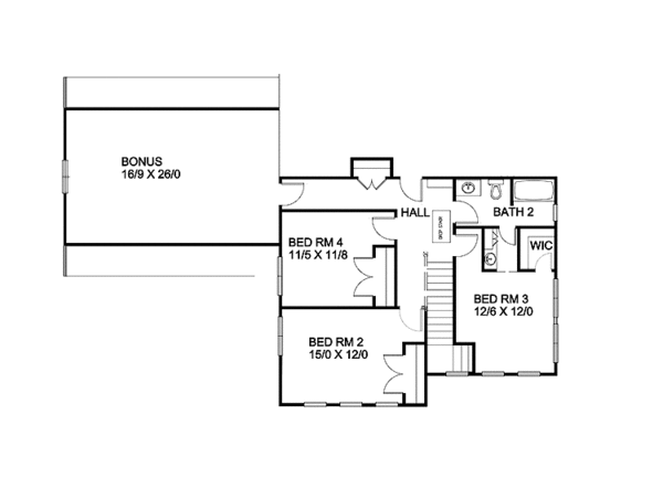 Architectural House Design - Country Floor Plan - Upper Floor Plan #939-4