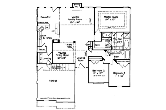 Floor Plan - Main Floor for Country House Plan #927-240 - 3 bed, 2 bath