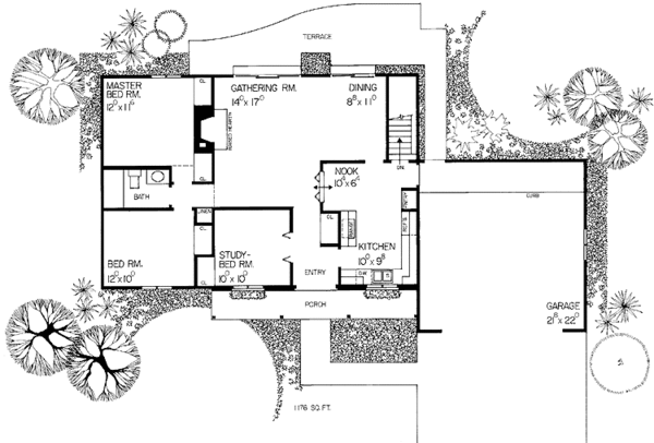Dream House Plan - European Floor Plan - Main Floor Plan #72-655