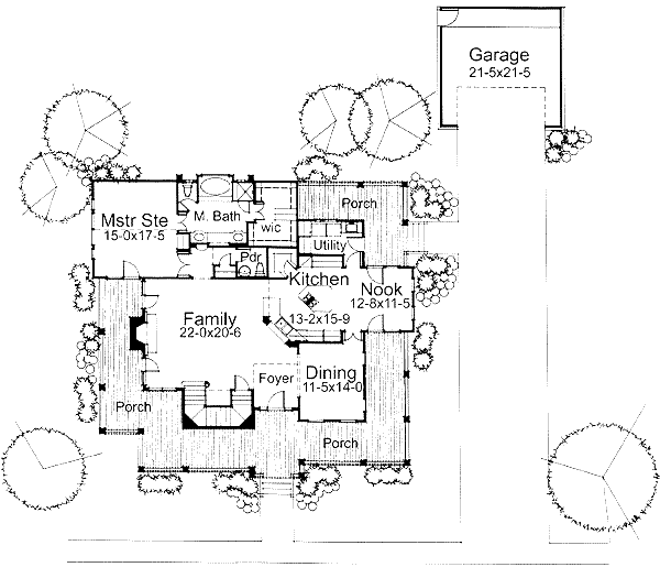 House Design - Farmhouse Floor Plan - Main Floor Plan #120-104