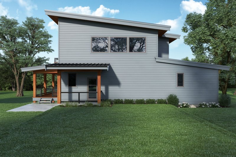 Home Plan - Exterior - Rear Elevation for Contemporary House Plan #1070-226 - 3 bed, 3 bath