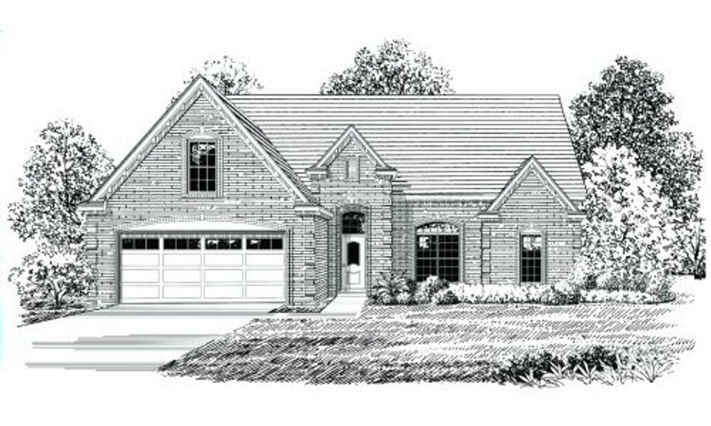 Exterior - Front Elevation 2 for Traditional House Plan #424-130 - 3 bed, 2 bath