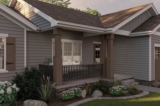 Exterior - Other Elevation 3 for Farmhouse House Plan #455-248 - 3 bed, 2 bath