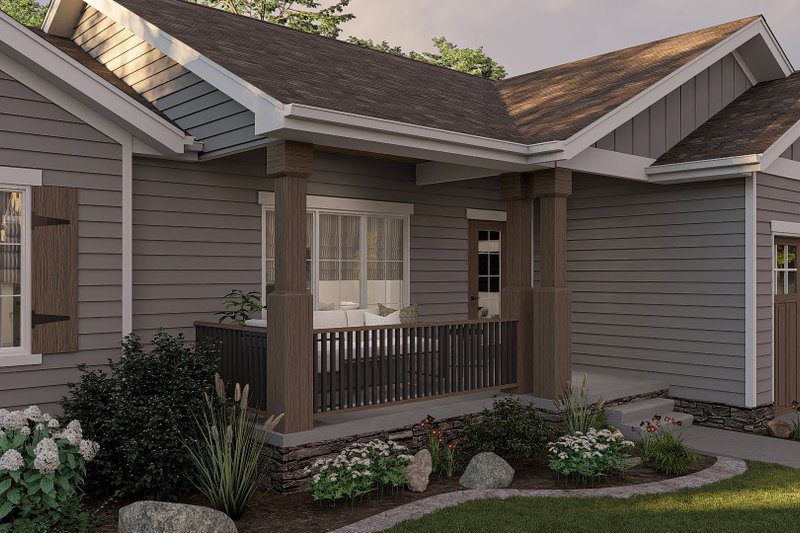 Home Plan - Exterior - Other Elevation 3 for Farmhouse House Plan #455-248 - 3 bed, 2 bath