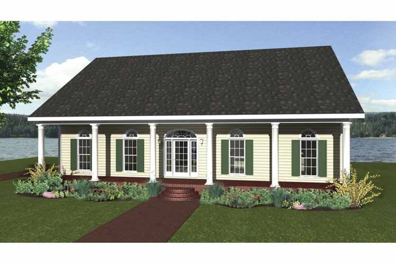 Dream House Plan - Exterior - Front Elevation 3 for Country House Plan #44-209 - 3 bed, 2 bath