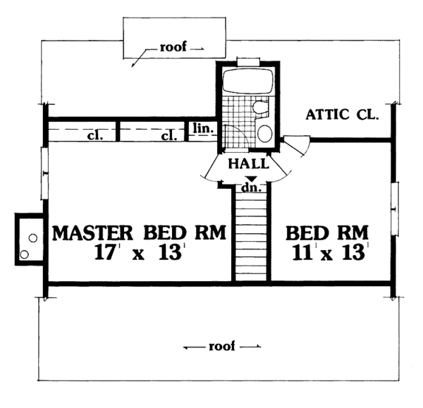 Home Plan - Country Floor Plan - Upper Floor Plan #3-299