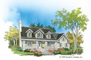 Exterior - Front Elevation 3 for Country House Plan #929-509 - 3 bed, 2.5 bath