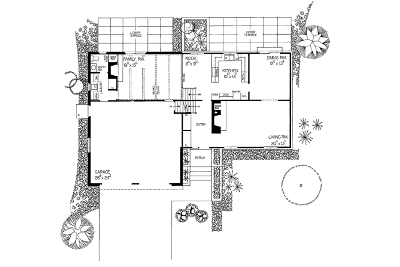 Dream House Plan - Floor Plan - Main Floor for Tudor House Plan #72-670 - 4 bed, 2.5 bath
