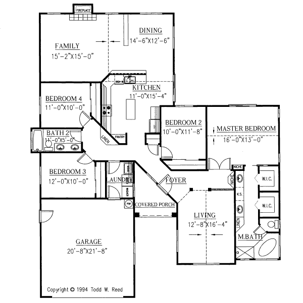 Dream House Plan - Country Floor Plan - Main Floor Plan #437-20