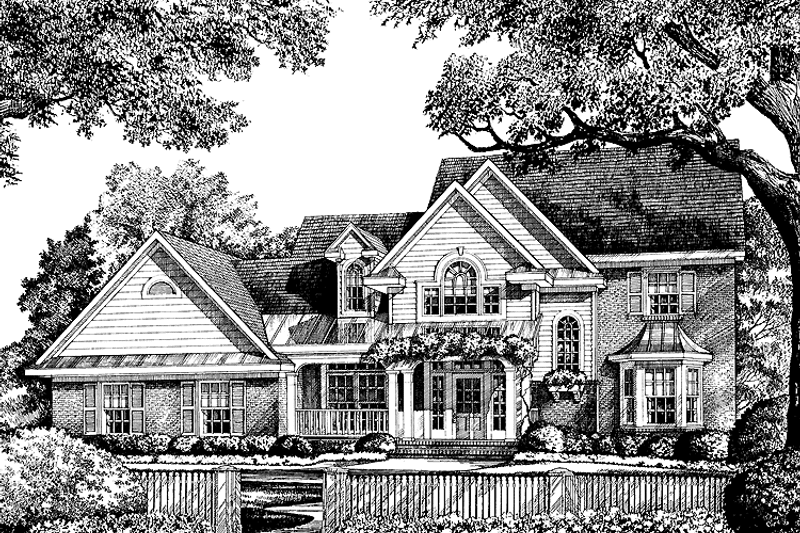 Home Plan - Exterior - Front Elevation 3 for Country House Plan #952-153 - 4 bed, 3 bath