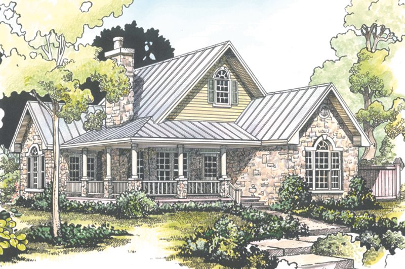 House Plan Design - Country Exterior - Front Elevation Plan #140-165