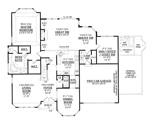 Architectural House Design - European Floor Plan - Main Floor Plan #314-267