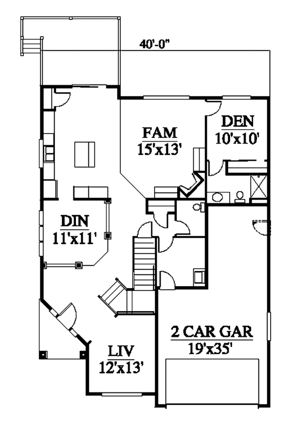 Architectural House Design - Contemporary Floor Plan - Main Floor Plan #951-6