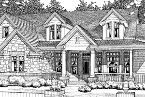 Country Exterior - Front Elevation Plan #120-200