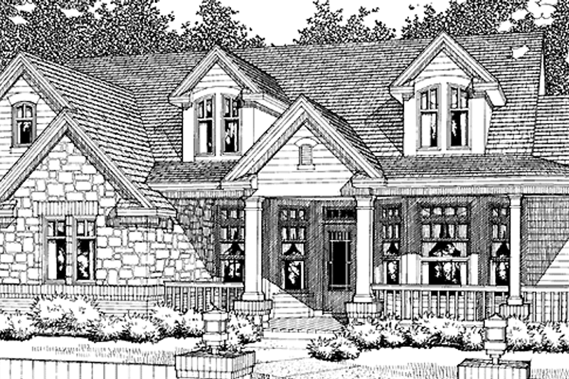 Architectural House Design - Country Exterior - Front Elevation Plan #120-200