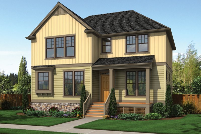House Blueprint - Exterior - Front Elevation 3 for Country House Plan #48-908 - 3 bed, 2.5 bath