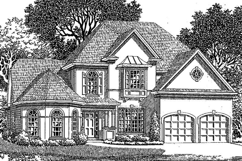 Dream House Plan - Exterior - Front Elevation 3 for Traditional House Plan #54-251 - 4 bed, 2.5 bath