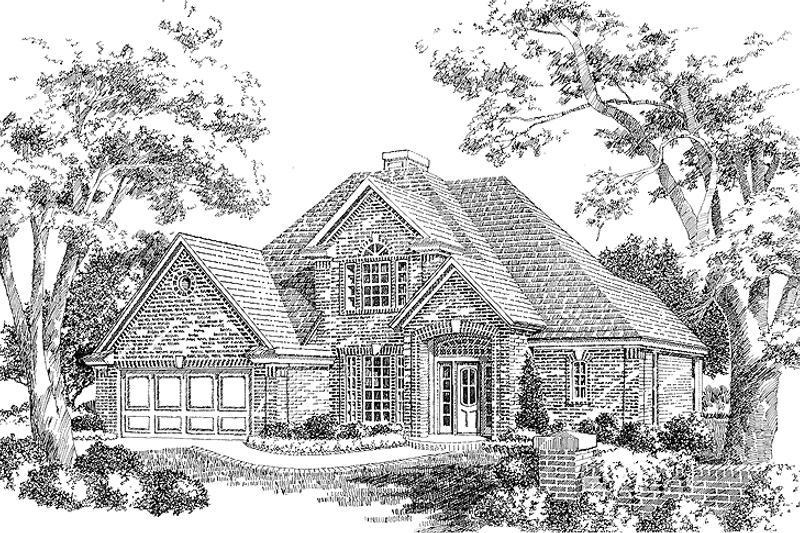 Dream House Plan - Traditional Exterior - Front Elevation Plan #310-1048