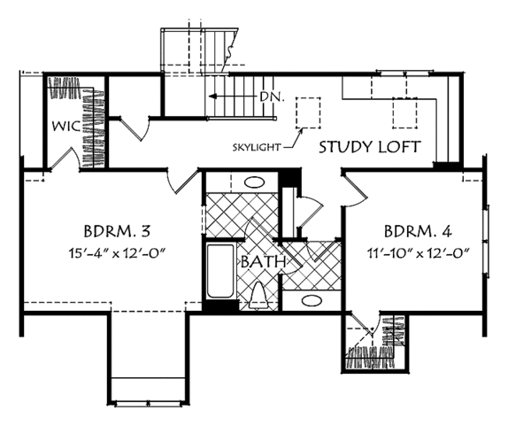 Dream House Plan - Craftsman Floor Plan - Upper Floor Plan #927-505