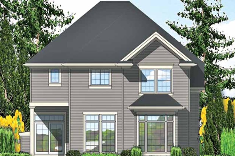 Dream House Plan - Exterior - Rear Elevation for Traditional House Plan #48-888 - 3 bed, 2.5 bath