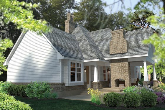 Exterior - Rear Elevation 4 for Craftsman House Plan #120-248 - 3 bed, 2.5 bath