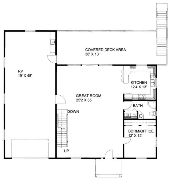 Bungalow Floor Plan - Main Floor Plan #117-746
