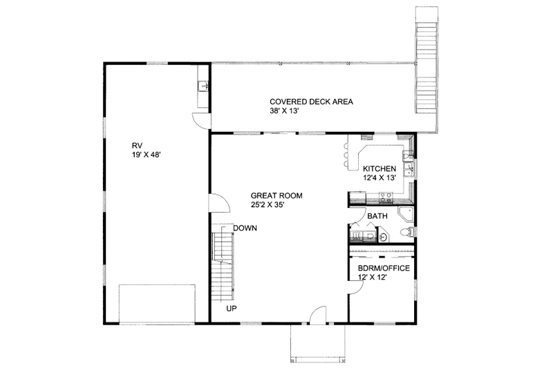 Dream House Plan - Floor Plan - Main Floor for Bungalow House Plan #117-746 - 3 bed, 3 bath