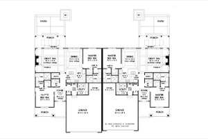 Floor Plan - Main Floor for Farmhouse House Plan #929-1189 - 4 bed, 4.5 bath